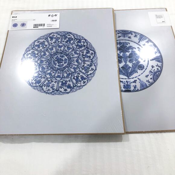 IKEA Bild Decorative Blue Dish Poster Wall Art - Picture 3 of 5